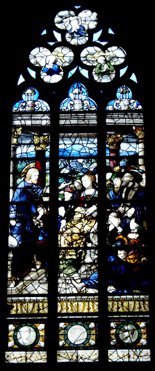 Cristo precede diante do rei François I da França e Jeanne dAlbret de French School