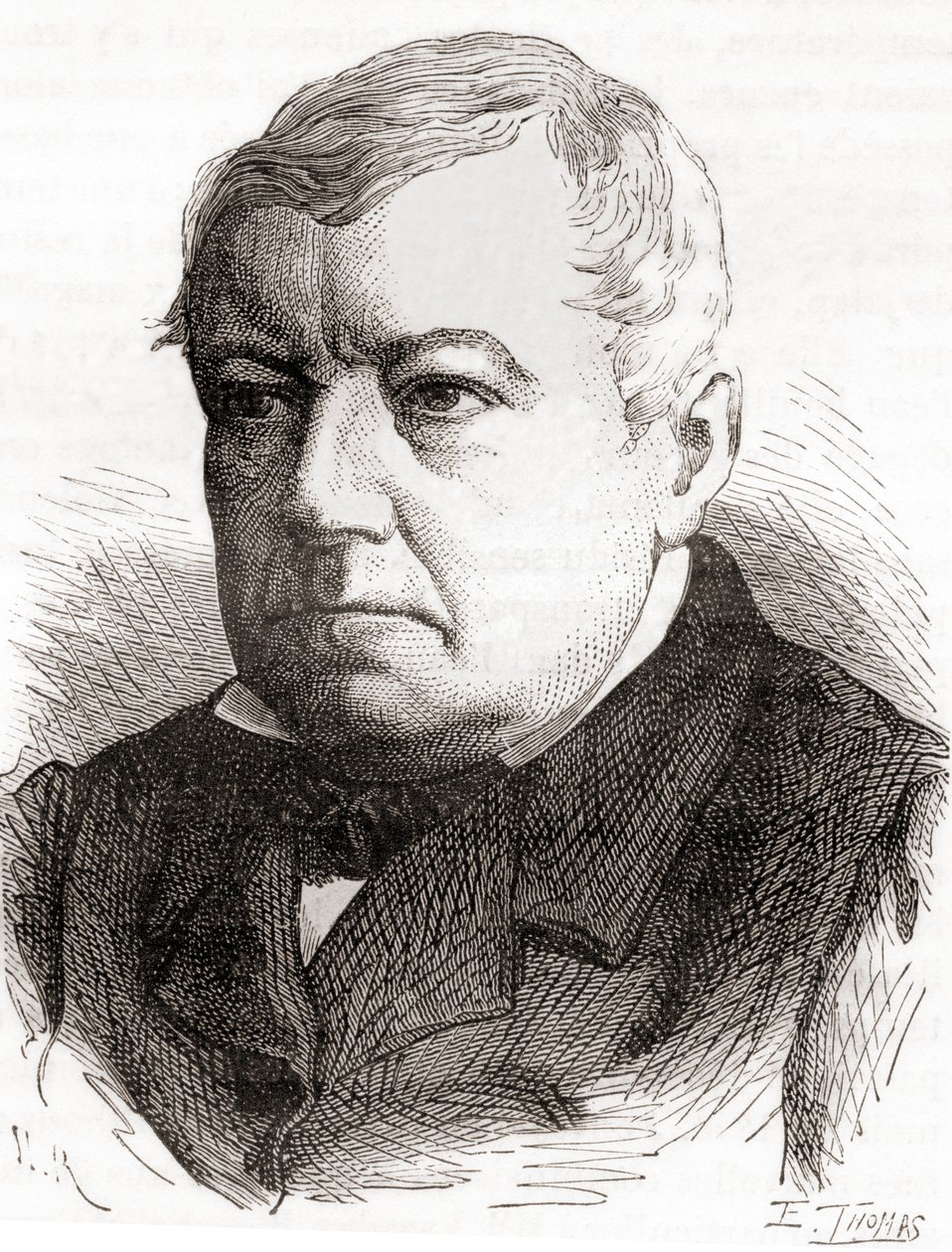 Christian Friedrich Schönbein, de Les Merveilles de la Science, publicado por volta de 1870 (gravura) de French School