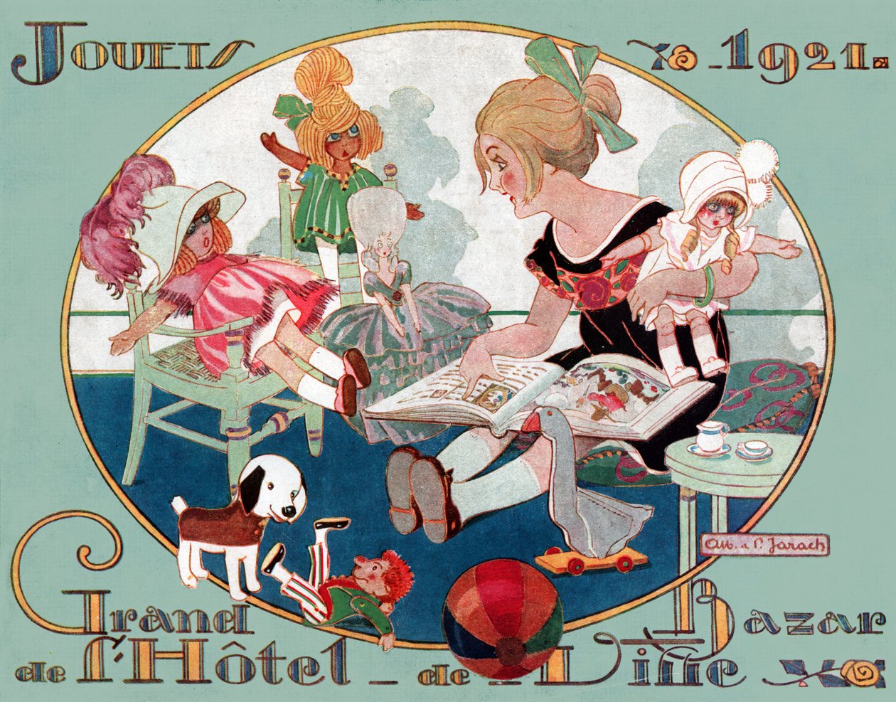 Brinquedos de Natal. 1921 (gravura) de French School