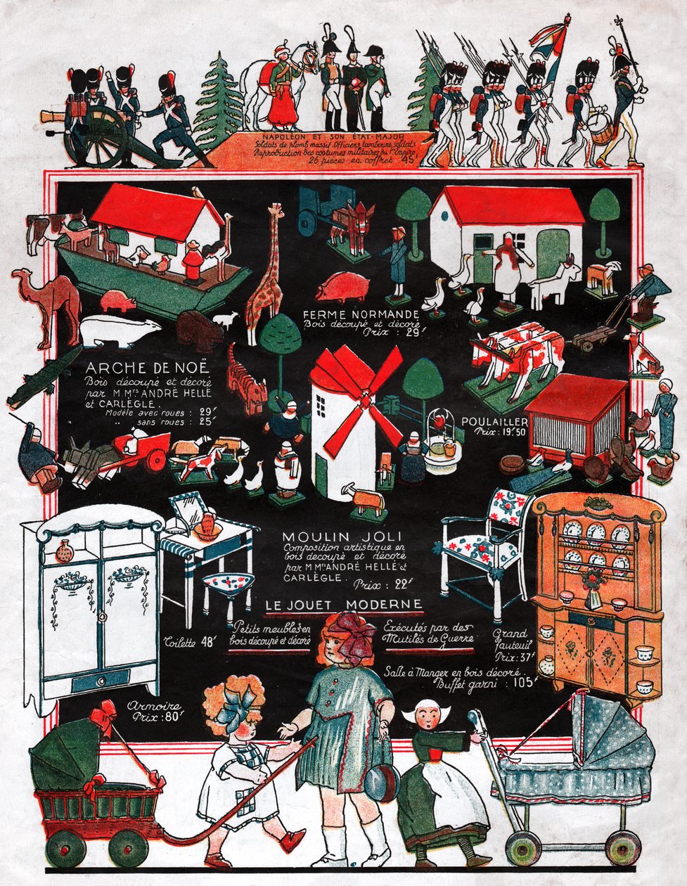 Brinquedos de Natal. 1923 (gravura) de French School
