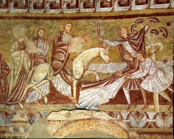 Entrada de Cristo em Jerusalém (fresco) de French School
