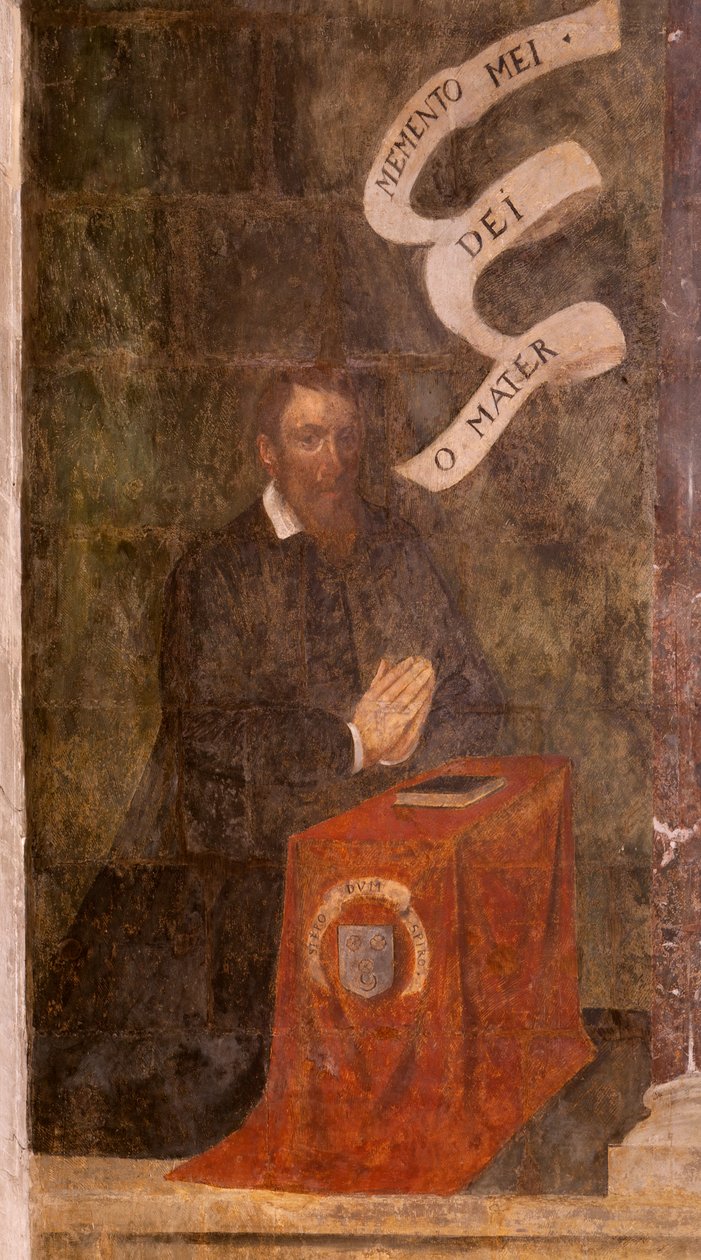 Igreja (Eglise Saint-Jean-Baptiste). Interior. Capela Saint-Fursy. Quadros murais. A glorificação de Maria (fresque dite de la bonne mort). Início do século XVII. de French School