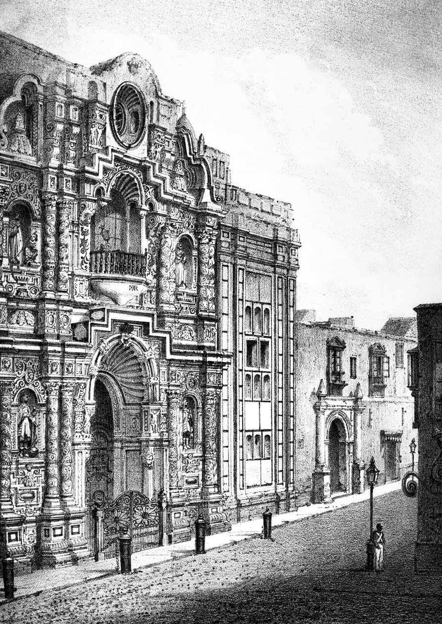 Igreja da Misericórdia, Lima (gravura) de French School