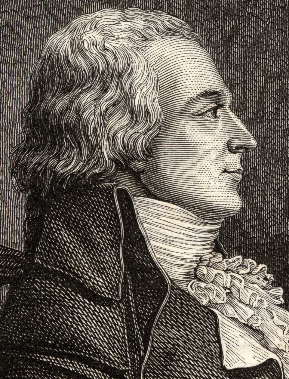 Claude Bazire, de "História da Revolução Francesa" por Louis Blanc (1811-82) de French School