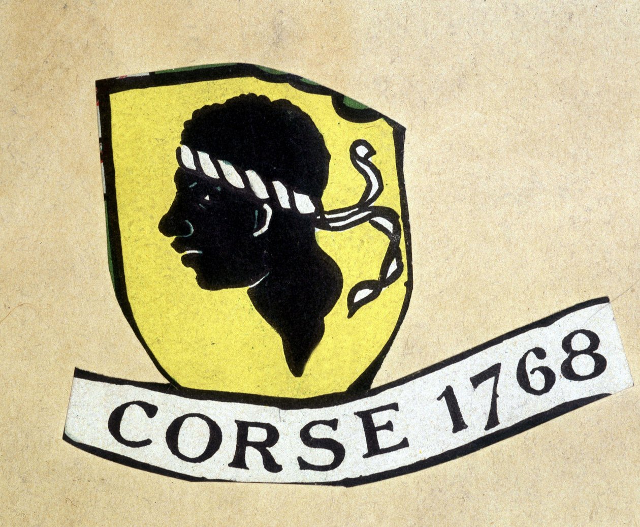 Escudo de armas da Córsega. de French School
