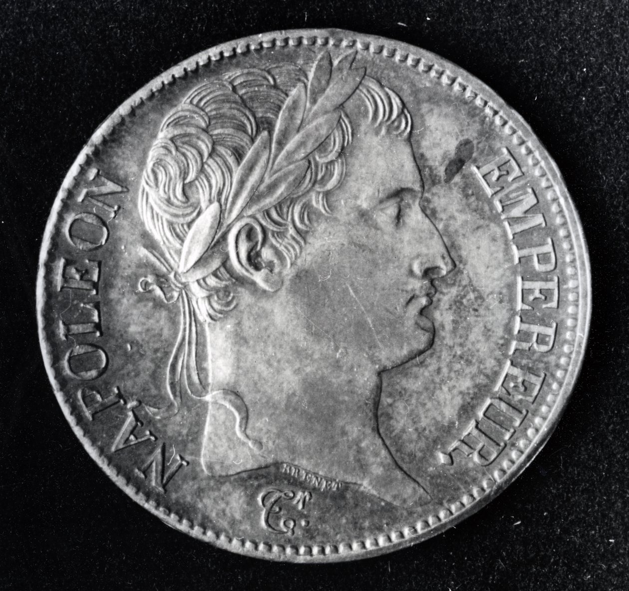 Moeda representando Napoleão I (1769-1821) (metal) de French School