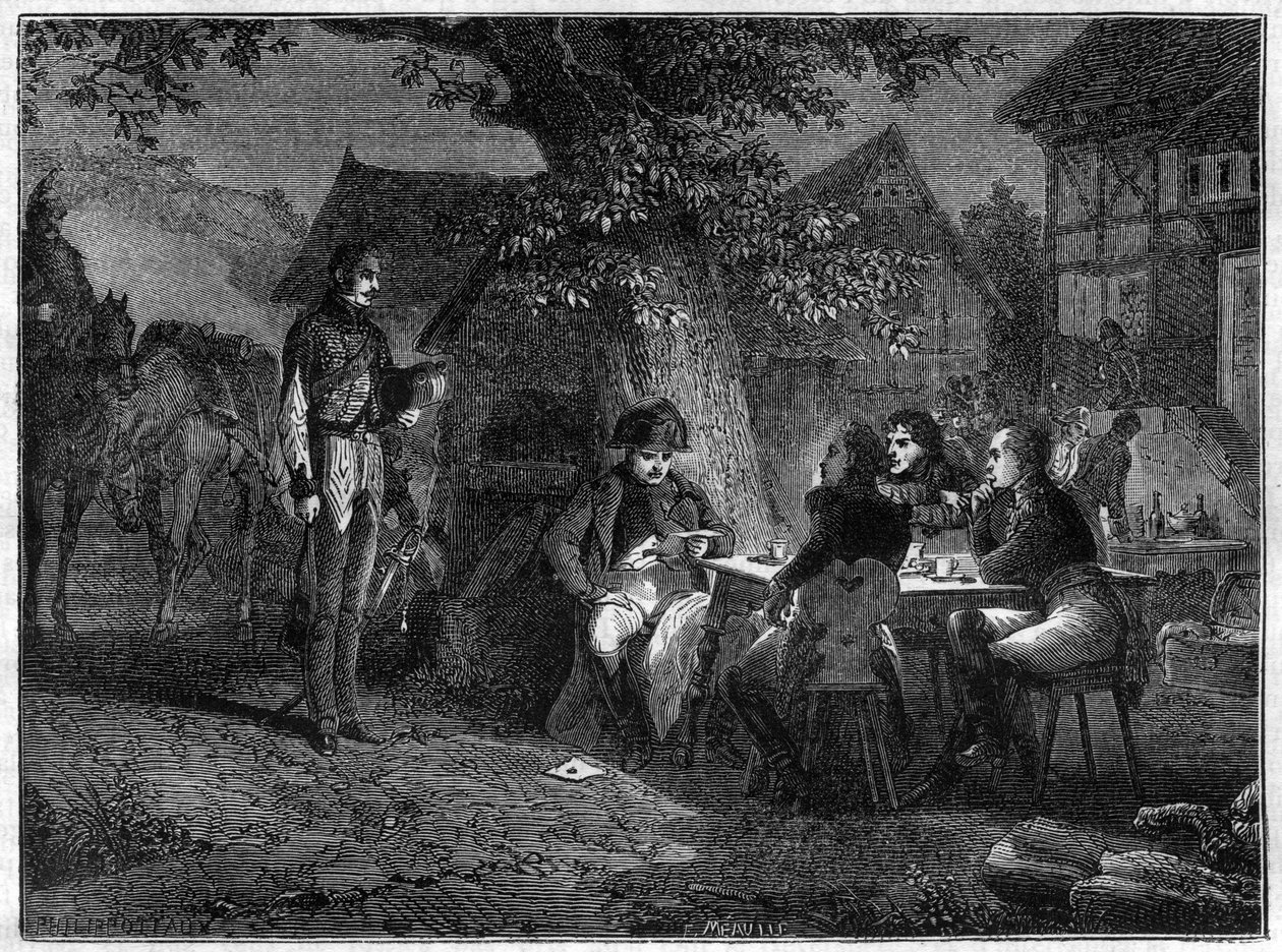 Sangue Frio de Napoleão ao saber da infeliz batalha de Dennewitz (Alemanha) em 8 de setembro de French School