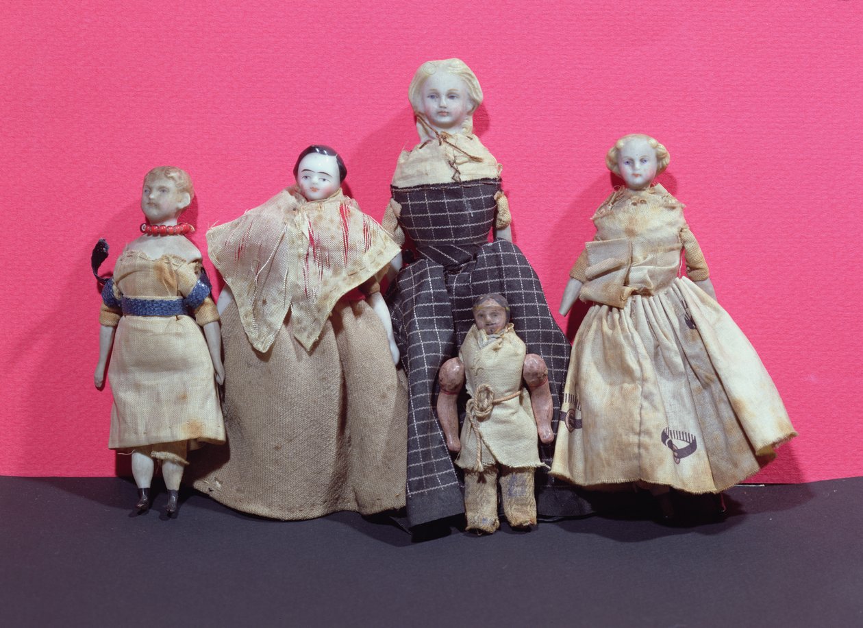 Coleção de bonecos, possivelmente usada por Honore de Balzac (1799-1850) como uma lembrança aide de La Comédie Humaine de French School