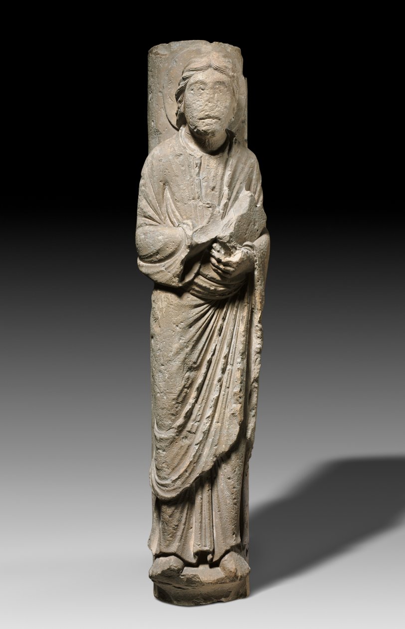 Figura Colunar de um Apóstolo, Châlons-sur-Marne, c.1180 (calcário) de French School