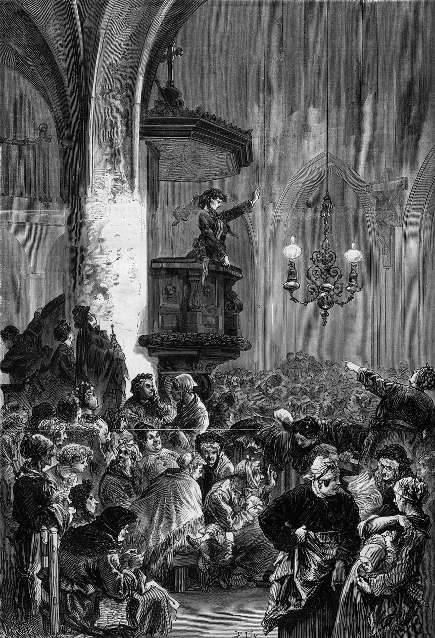 Comuna de Paris: Sessão do Clube das Mulheres na igreja de Saint Germain l