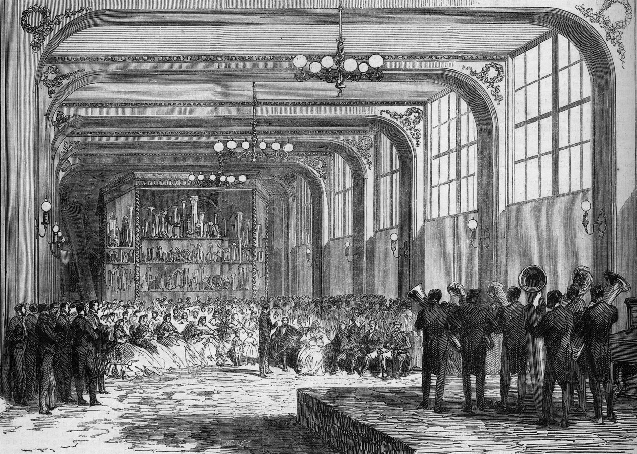 Concerto é apresentado por Adolphe Sax, inventor do Saxofone (1814-1894) na presença de Emir Ben Mahi Ed Din Abd El Kader (1808 - 1883) em 1865. de French School