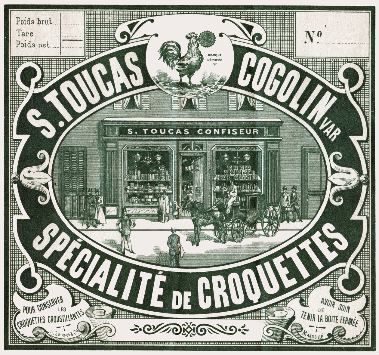 Frente de confeitaria, c.1900 (gravura) de French School