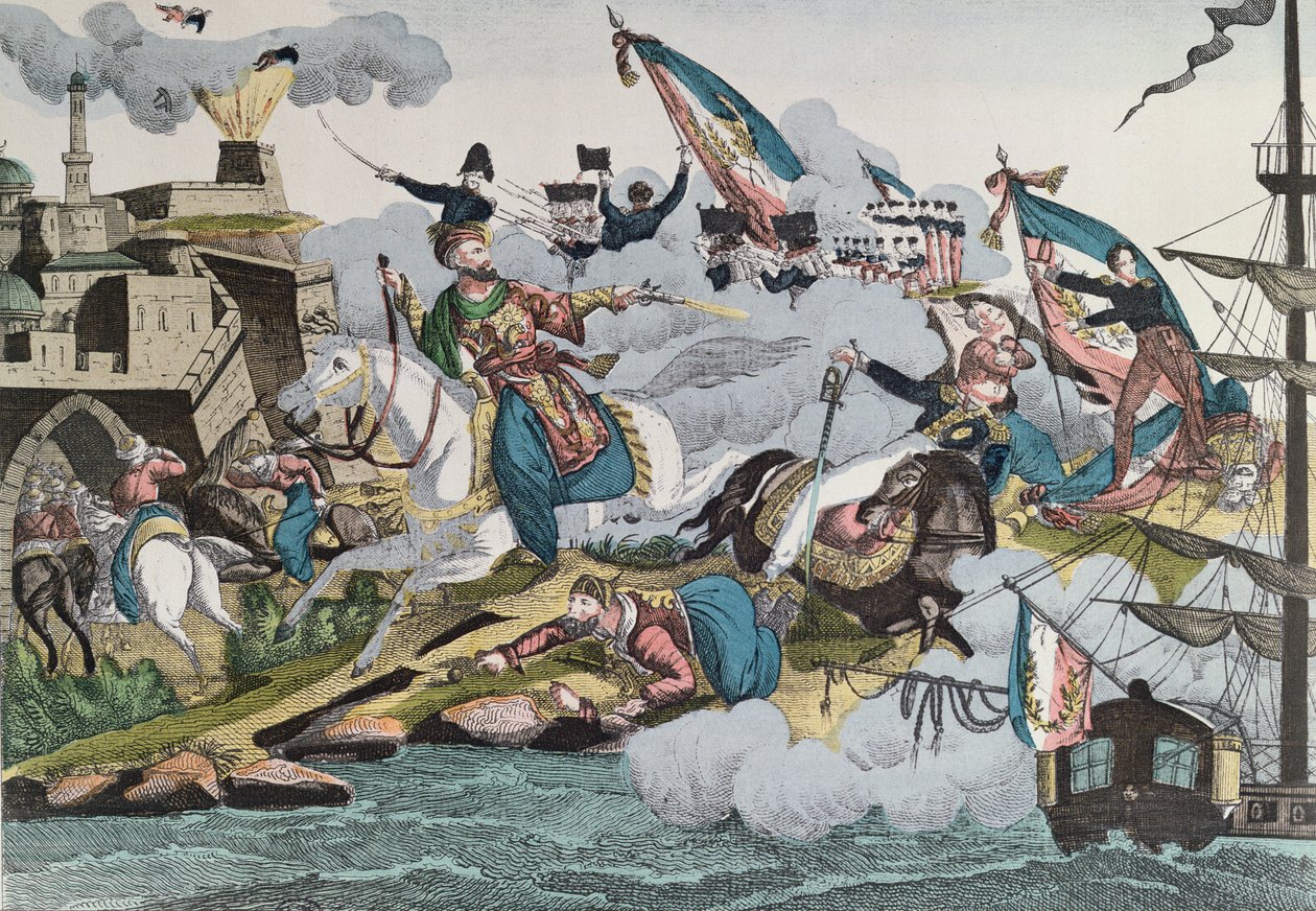 Conquista de Argel pelas tropas francesas em 1830, c.1830-40 de French School