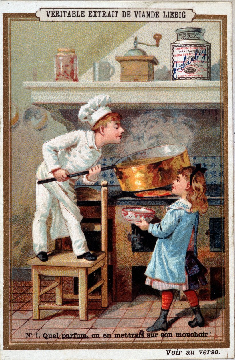 Cozinhe no forno dele - cromo. Liébig de French School