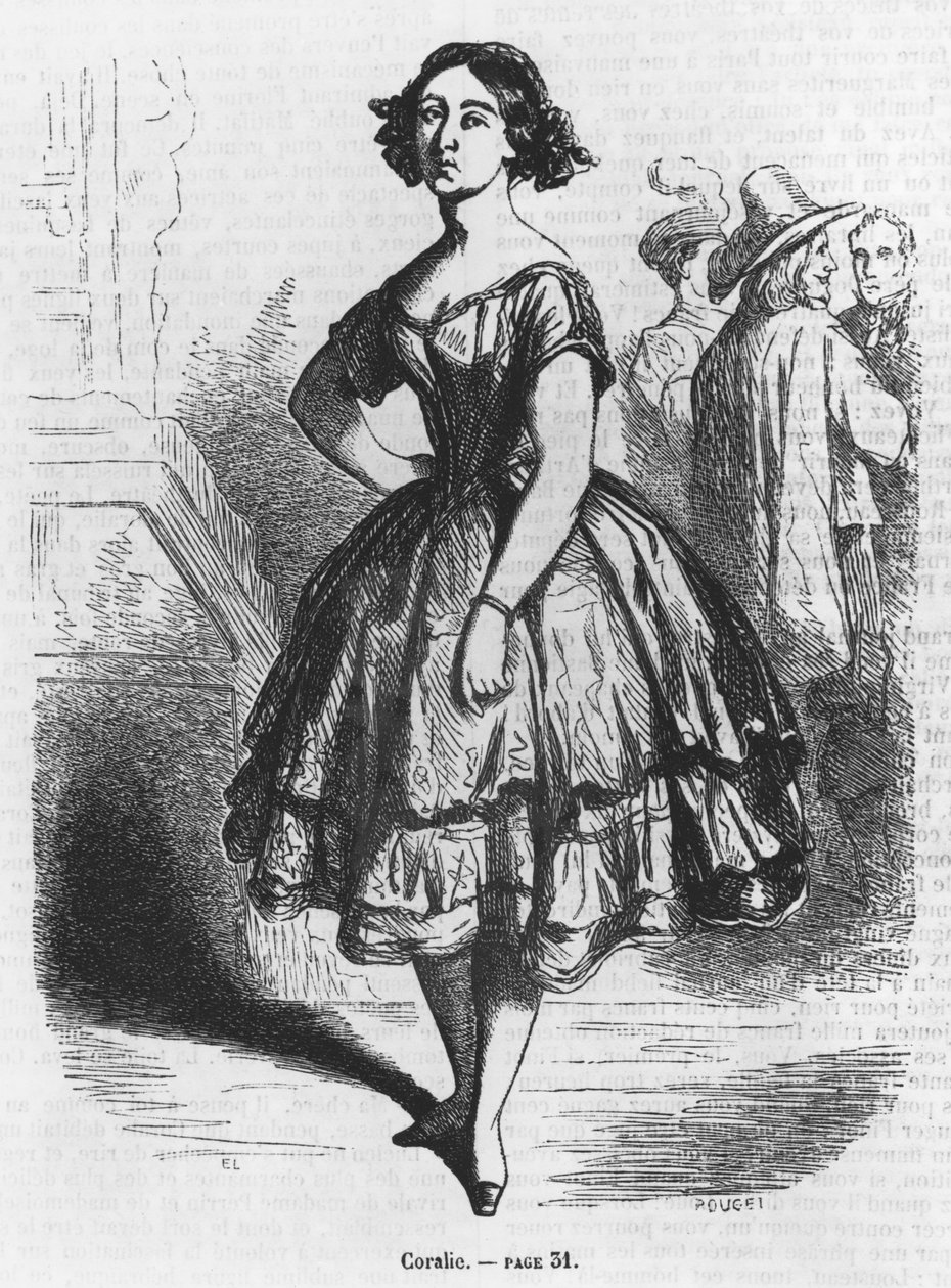 Coralie, ilustração de &39;ilusões perdidas&39; por Honore de Balzac de French School