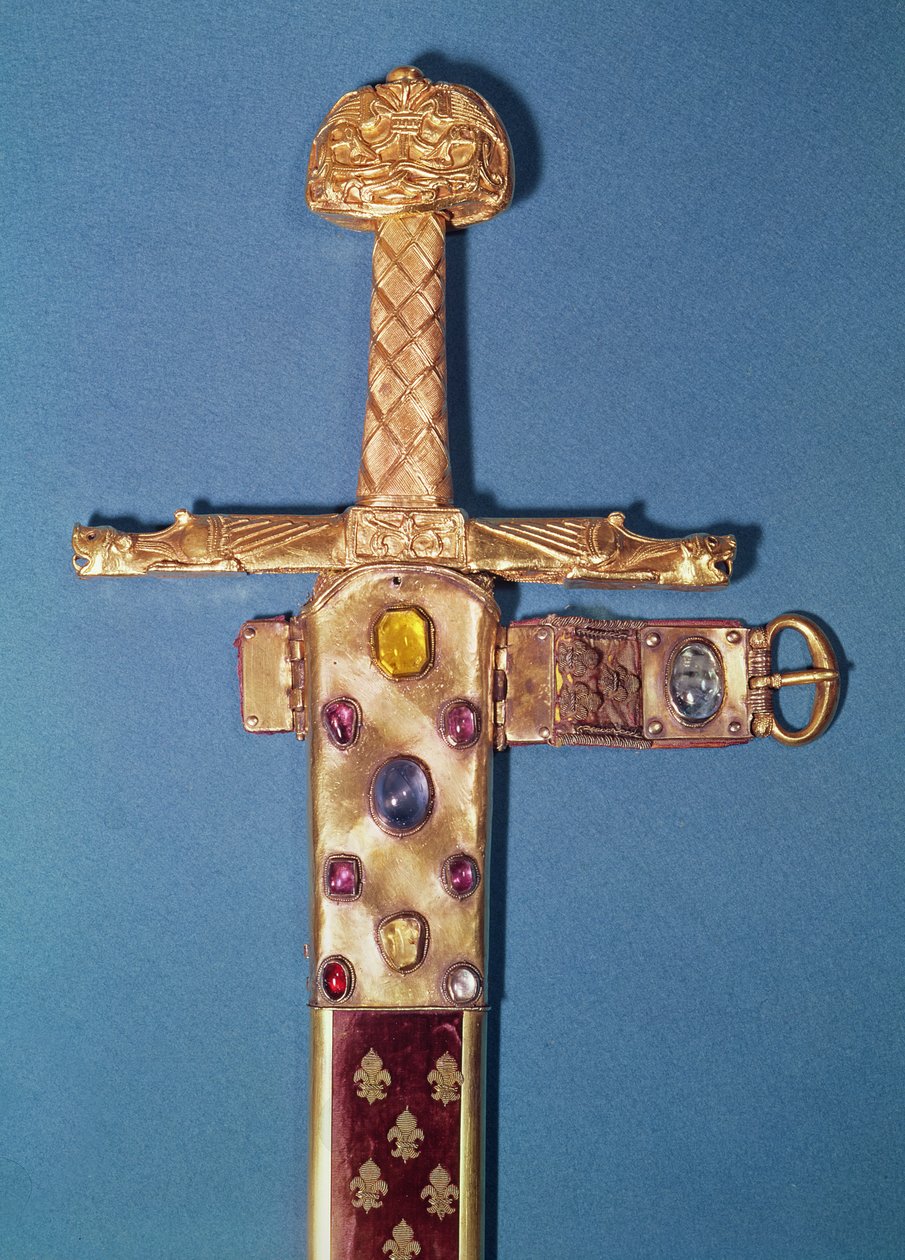 Espada de coroação dos reis da França, pertencente a Carlos Magno (742-814), conhecida como Joyeuse (metal) de French School