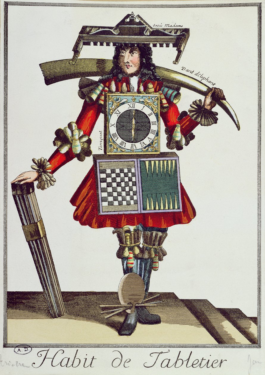 Traje de um Tabletier, c.1700 de French School