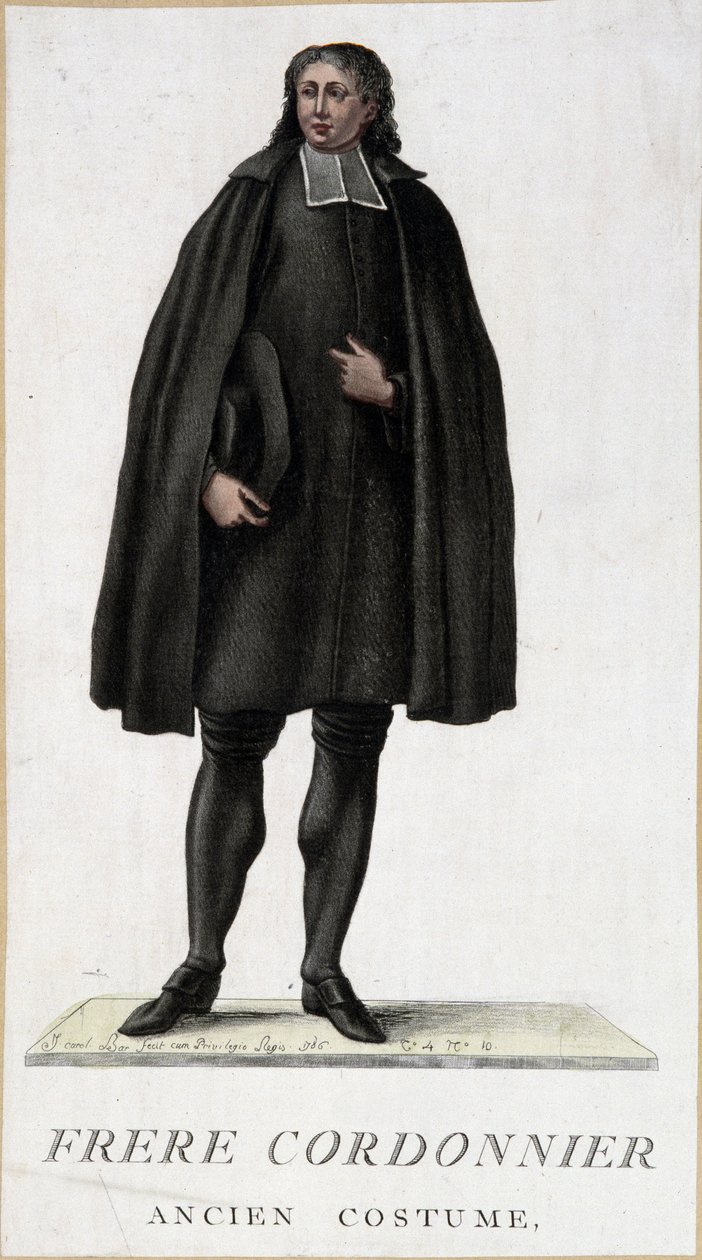 Roupa de irmão sapateiro, traje antigo de French School