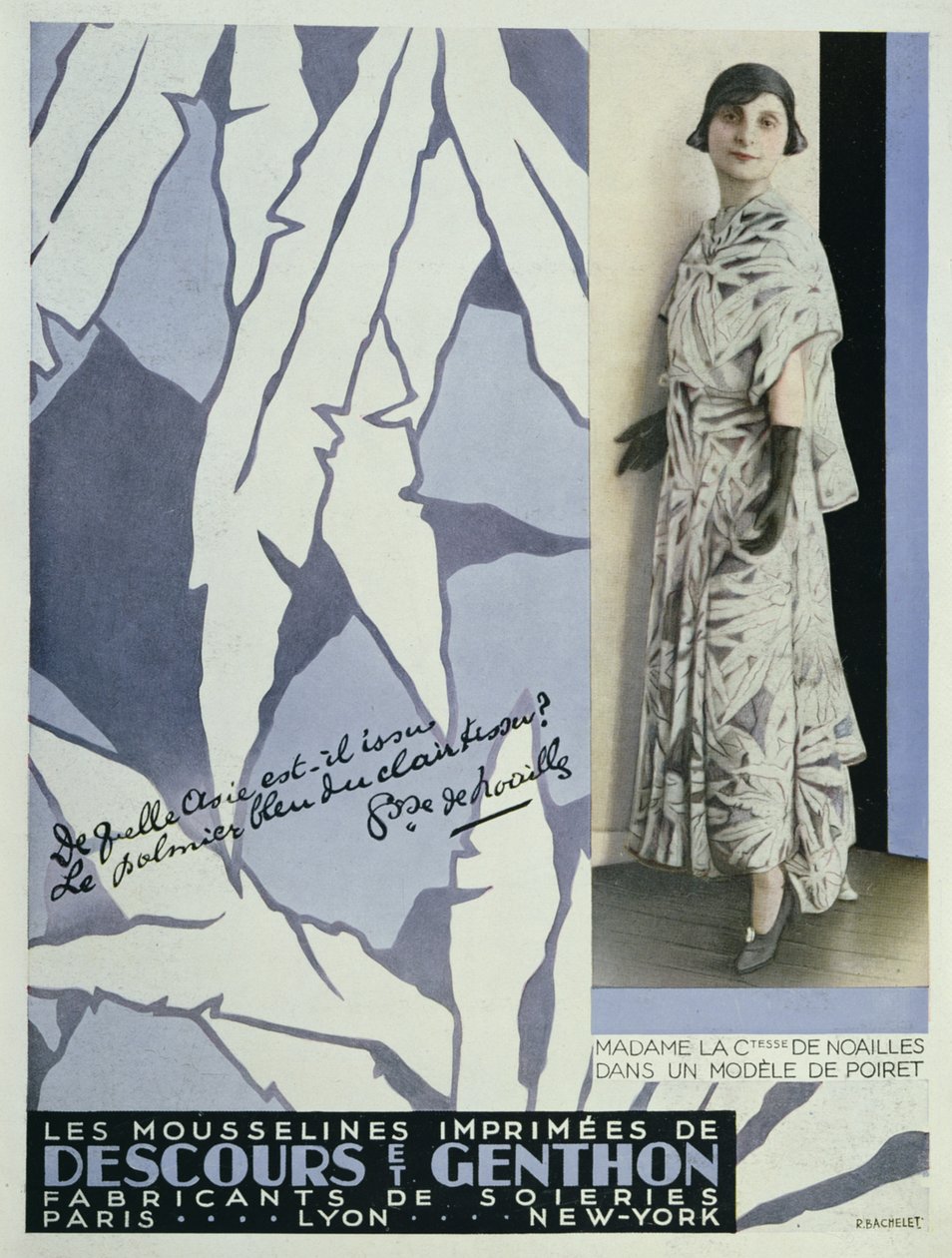 Condessa Anna de Noailles (1876-1933) da Vogue, 1930 de French School