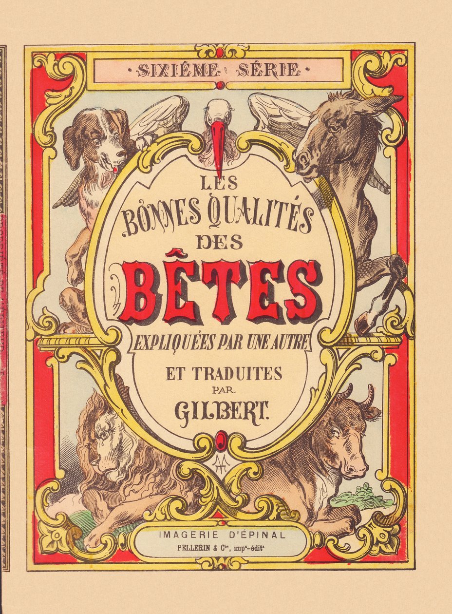 Capa de "As boas qualidades dos animais", c.1900 (impressão Epinal) de French School