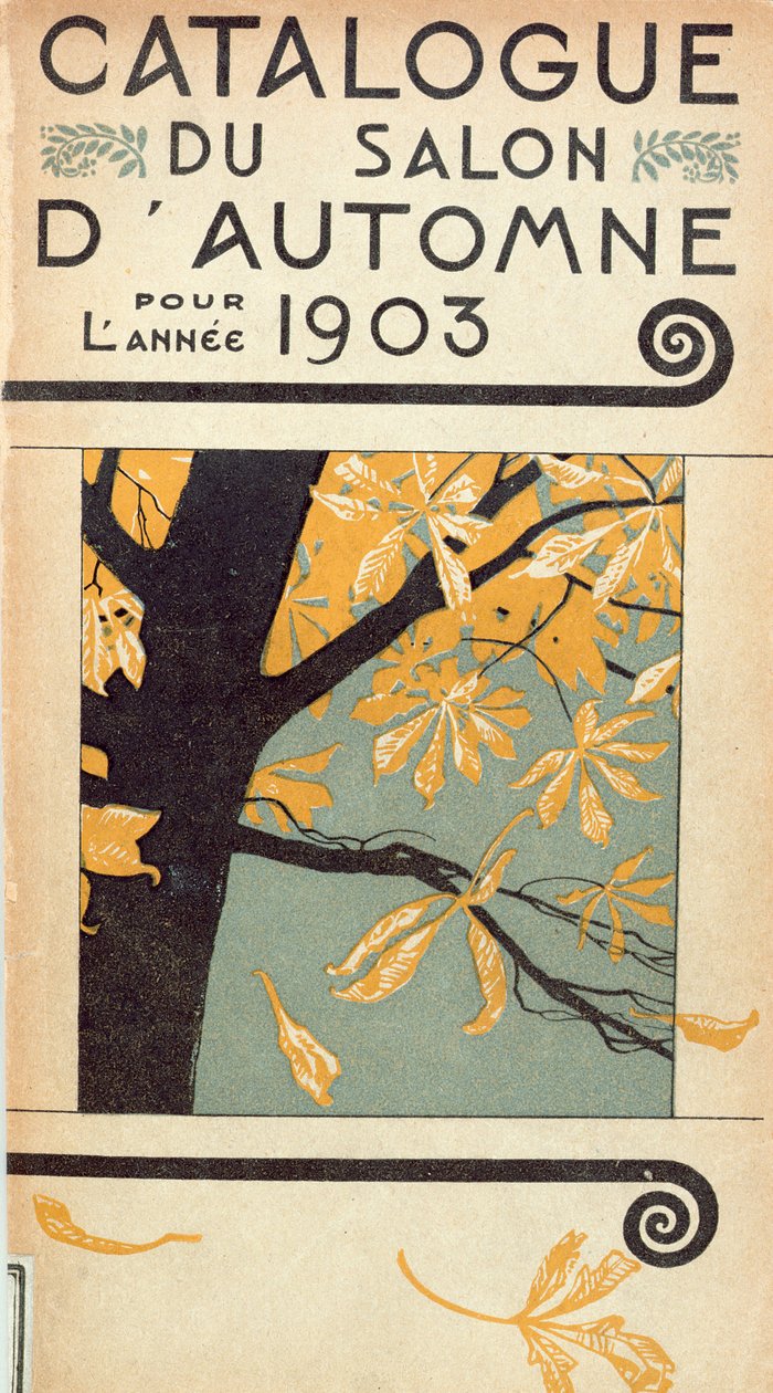 Capa do catálogo do primeiro salão dAutomne no Grand Palais, Paris, 1903 de French School