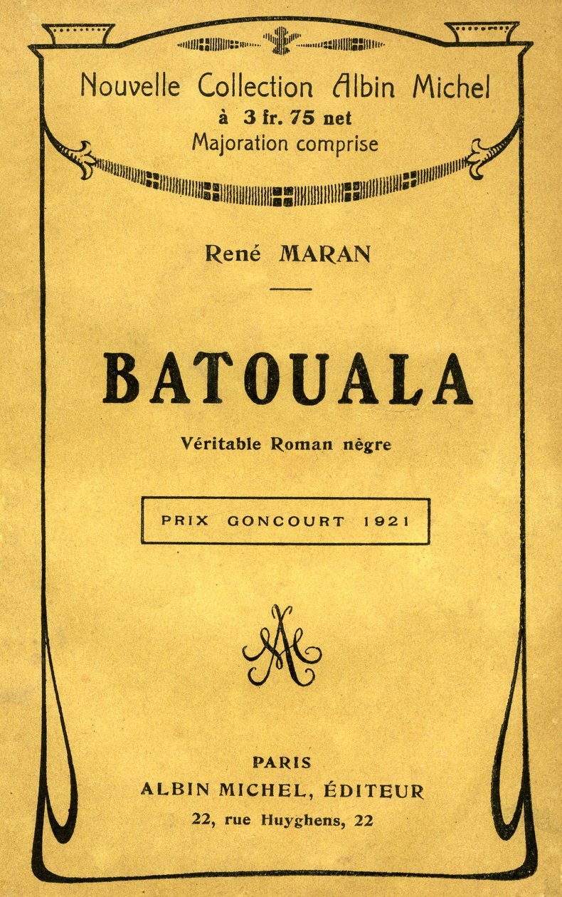 Capa do livro “Batouala, verdadeiro romance negre” de Rene Maran de French School