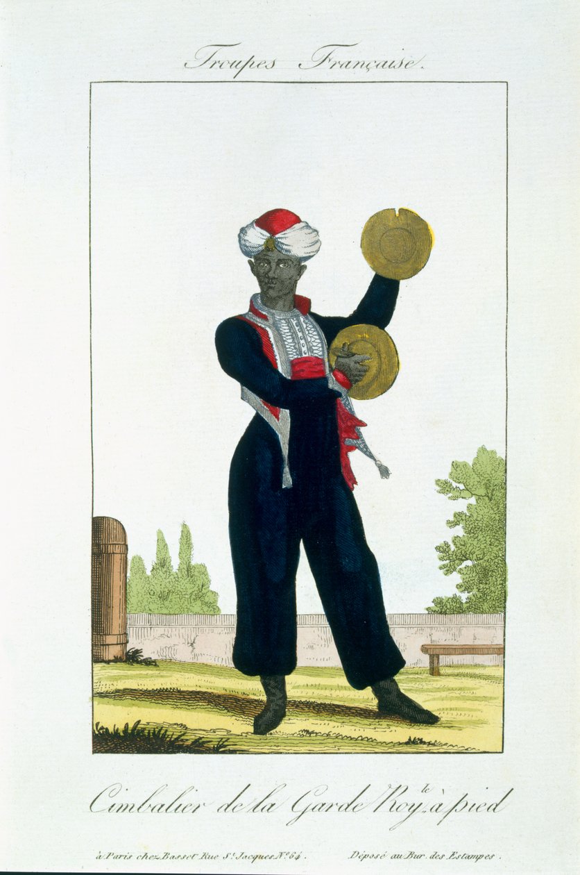 Jogador de pratos da Guarda Real, c.1790 de French School