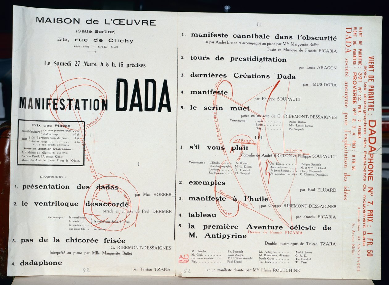 Manifestação Dada, c.1921 de French School