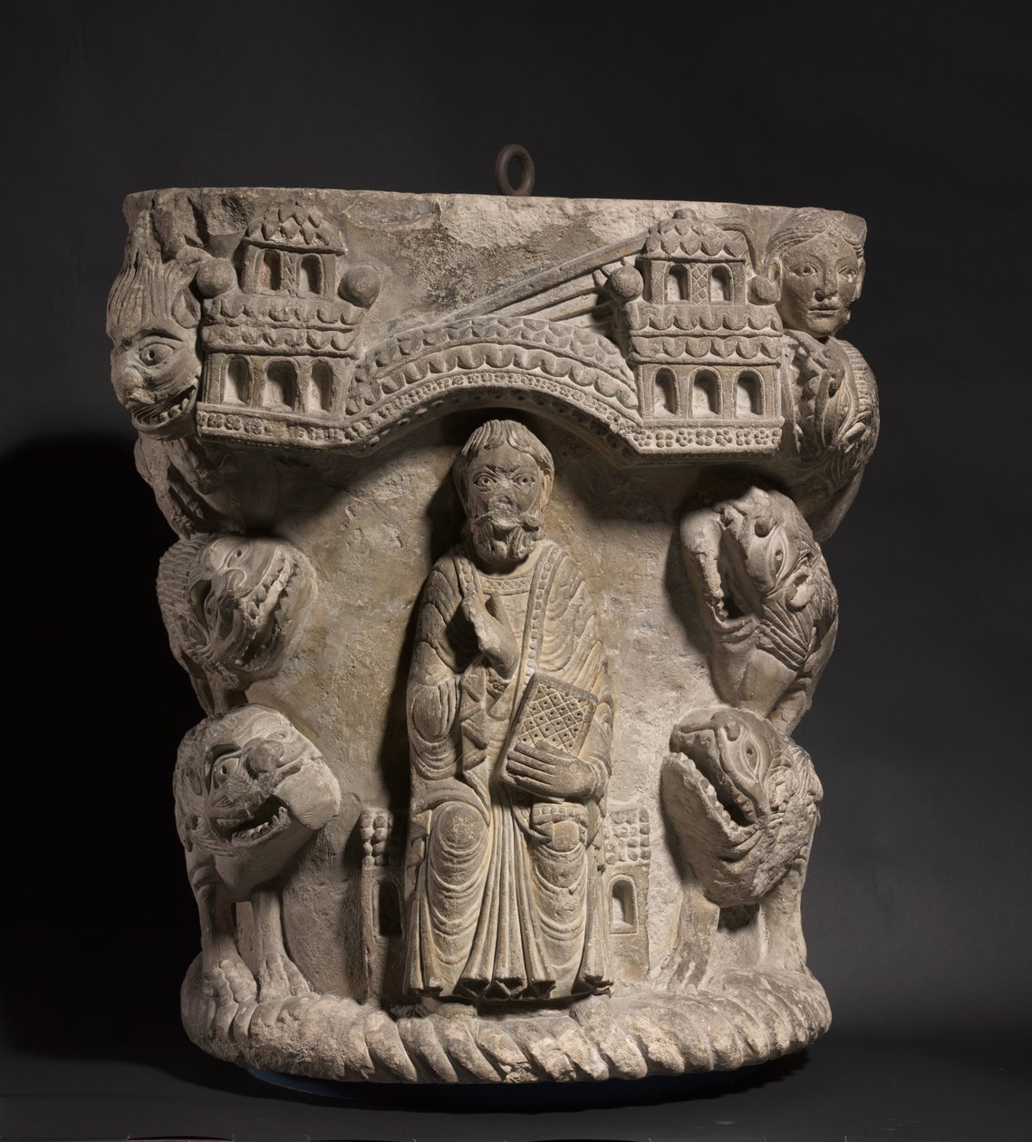 Daniel na toca do leão, c.1125-1150 de French School