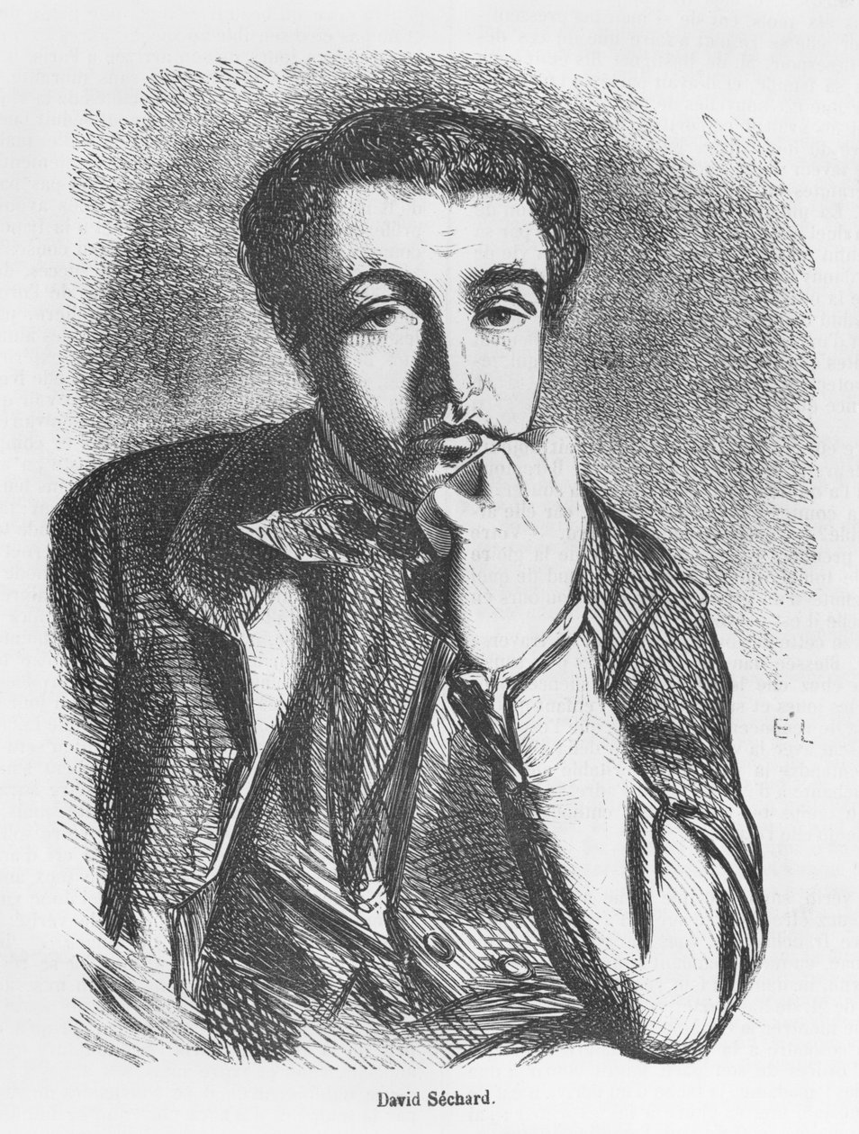 David Sechard, ilustração de &39;ilusões perdidas&39; por Honore de Balzac de French School