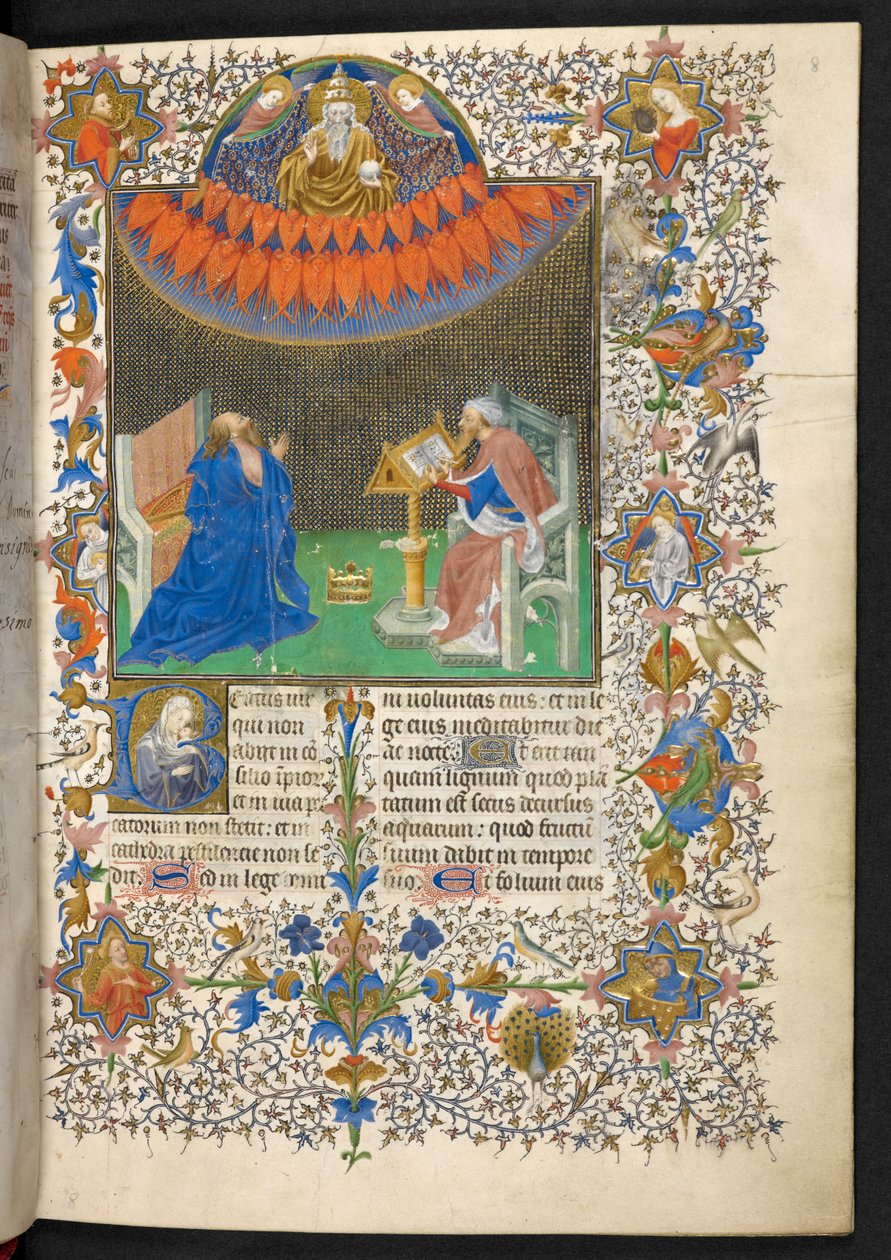 David e o Senhor, Breviário de João Sem Medo, Add. 35311, f.8r de French School