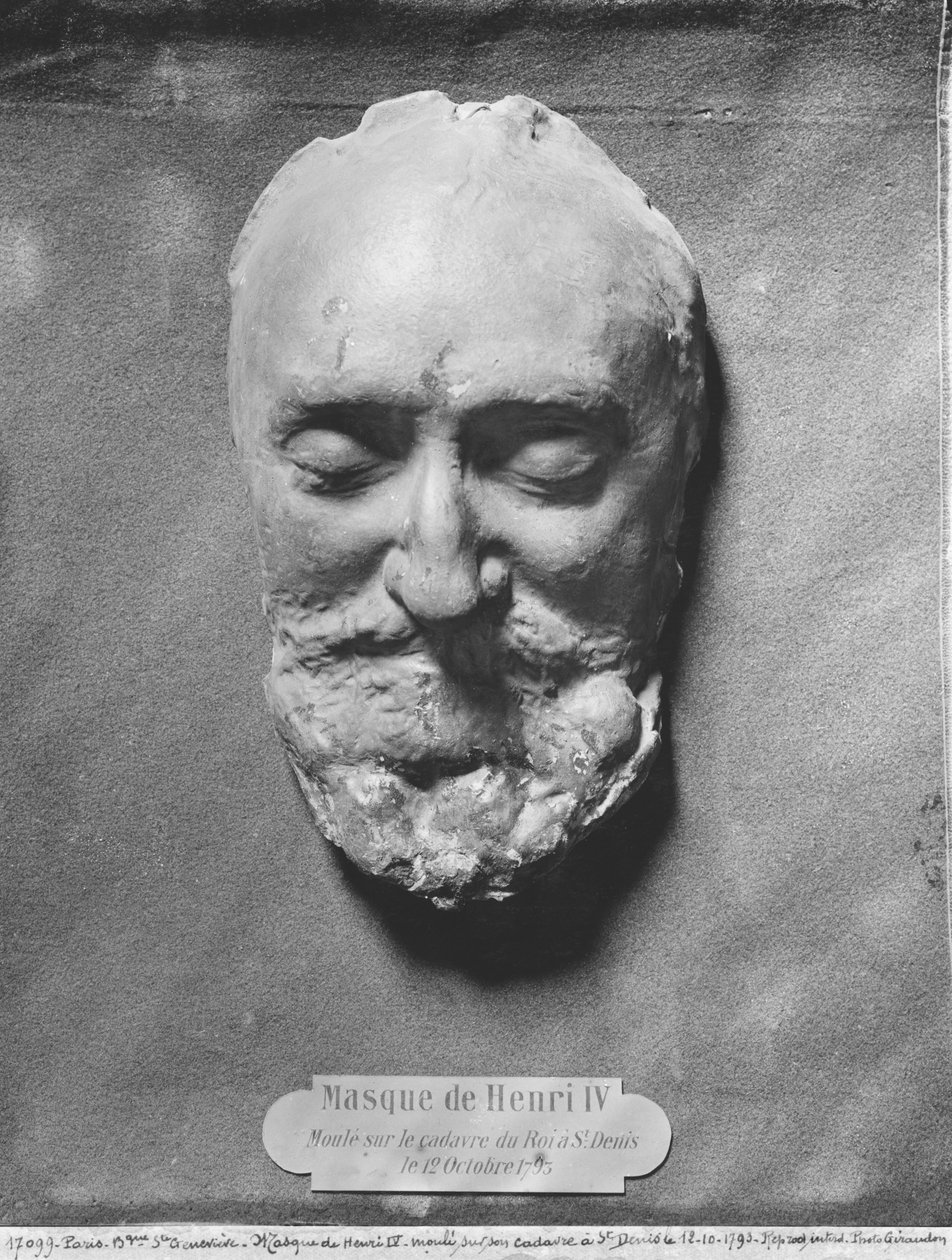 Máscara da morte de Henrique IV da França, 1793 (gesso) de French School