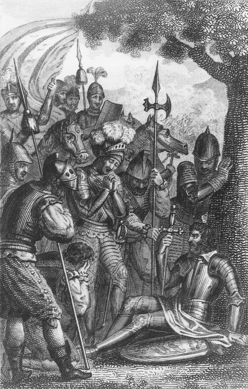 Morte de Bayard (gravura) de French School