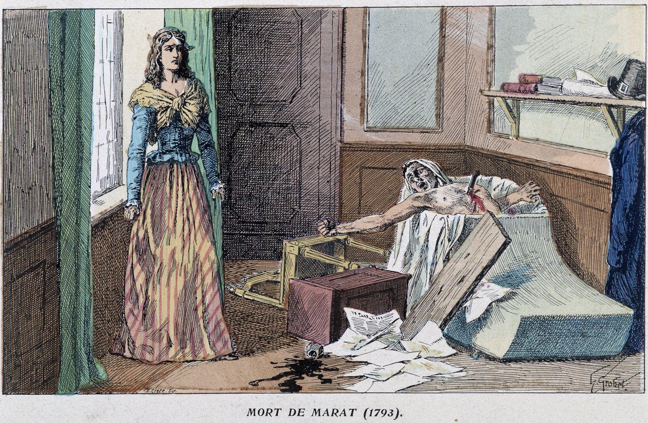 Morte de Marat em 1793 de French School