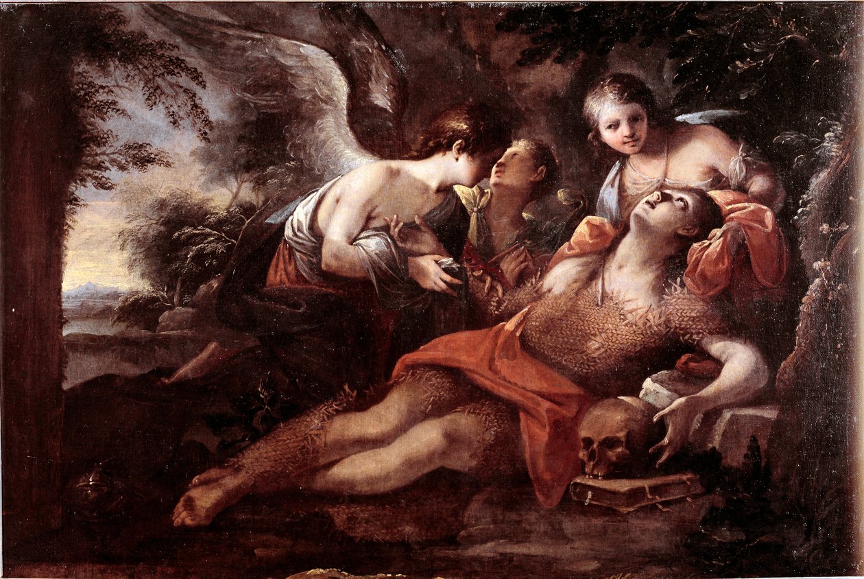 Morte de Maria Madalena (óleo sobre tela de French School