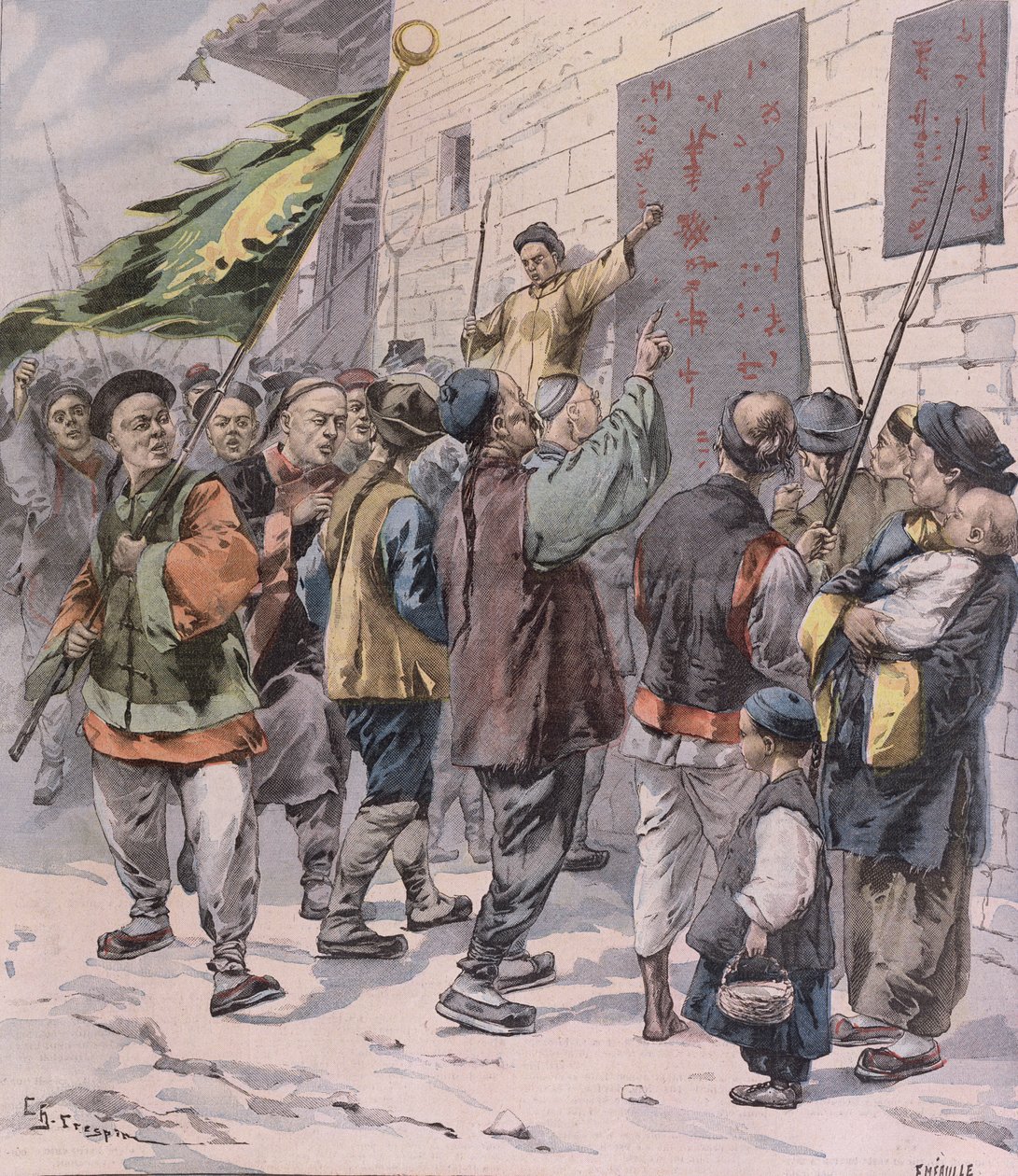 Morte aos Estrangeiros, do Le Petit Parisien, 15 de julho de 1900 de French School