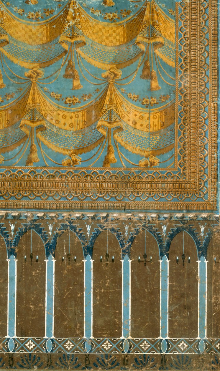 Papel de parede francês decorativo c.1800 de French School