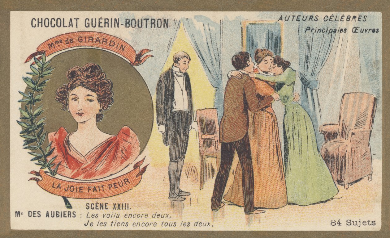 Delphine Gay esposa de Girardin (1804-1855), escritora e jornalista francesa, autora de "La joie fait peur", comédia em um ato e prosa (1855) de French School