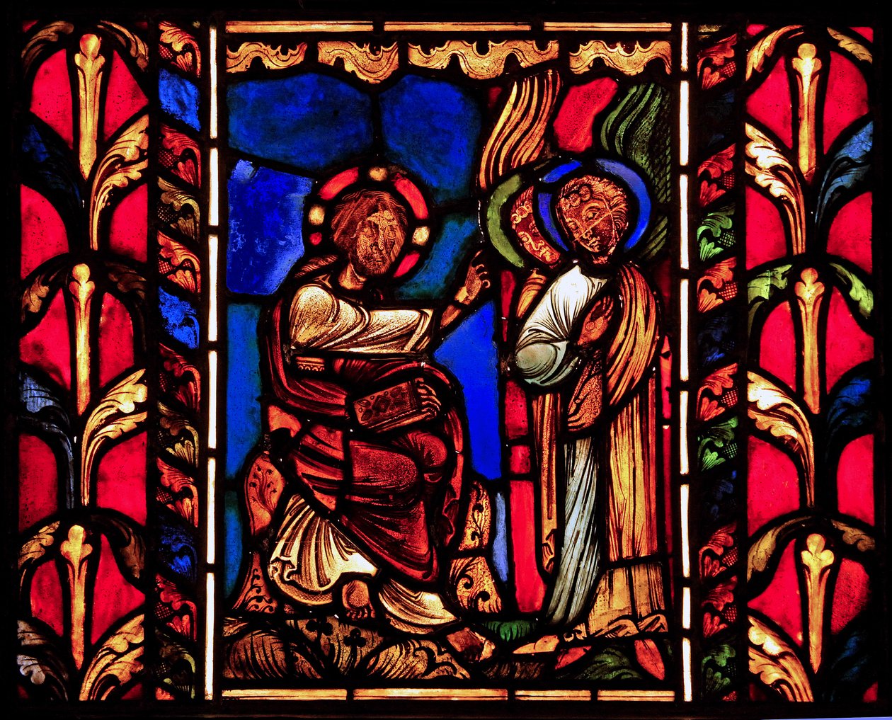 Retratando Cristo assistido por anjos (depois da Tentação), Ex Catedral de Troyes de French School