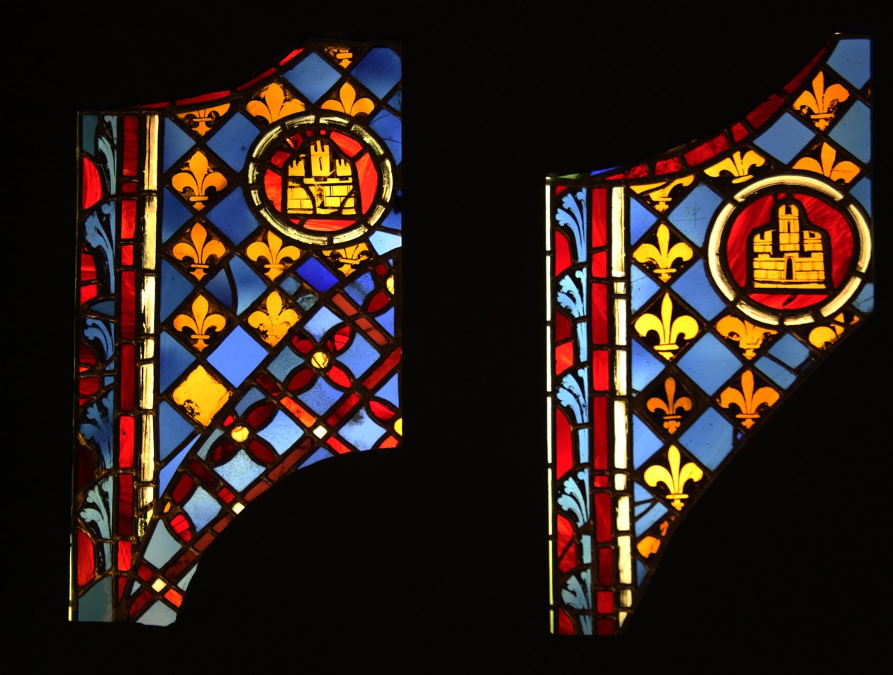 Retratando painéis heráldicos, ex Ste Chapelle de French School