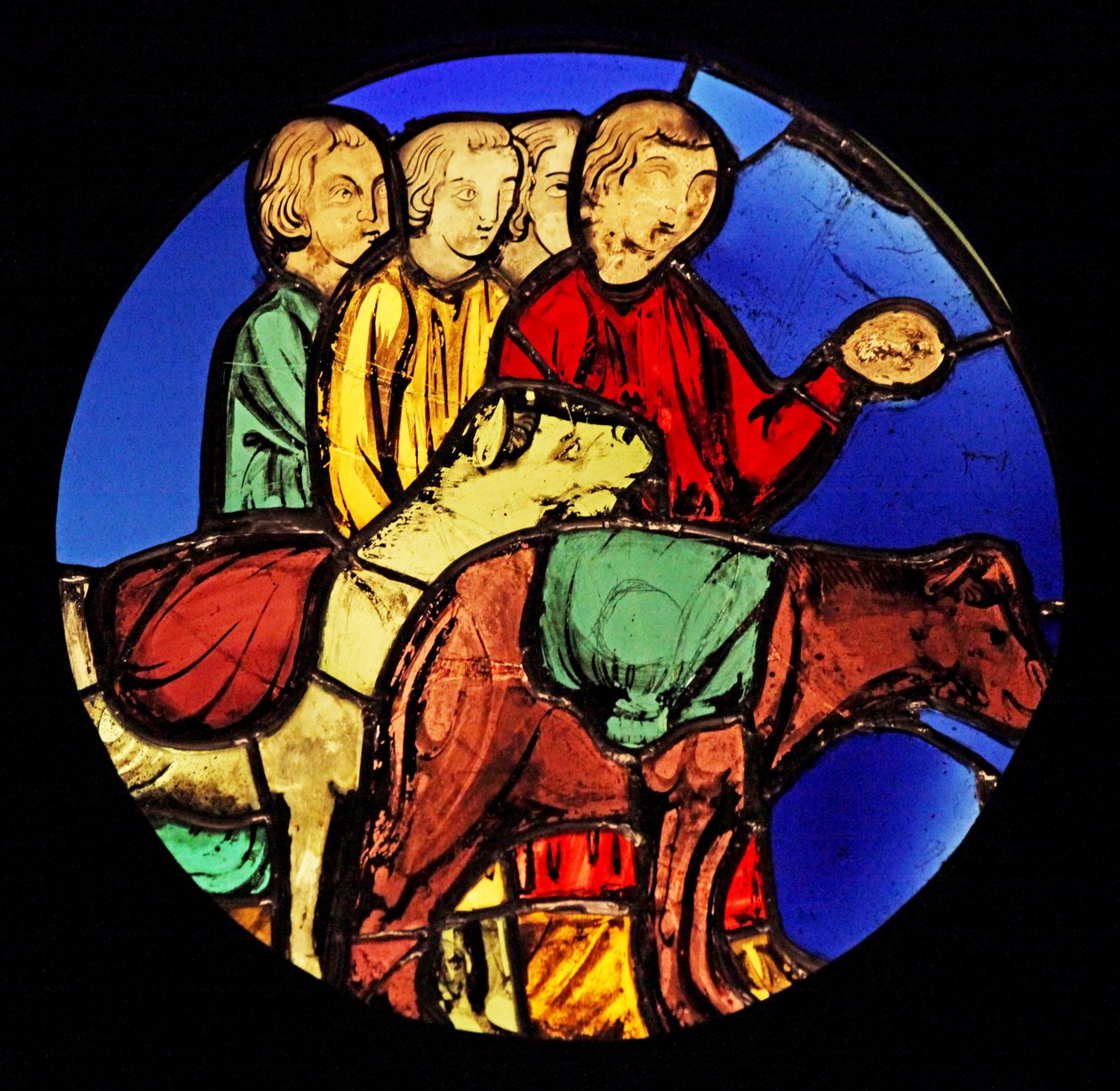 Retratando Jacob e seus filhos viajam para o Egito ex Ste Chapelle de French School