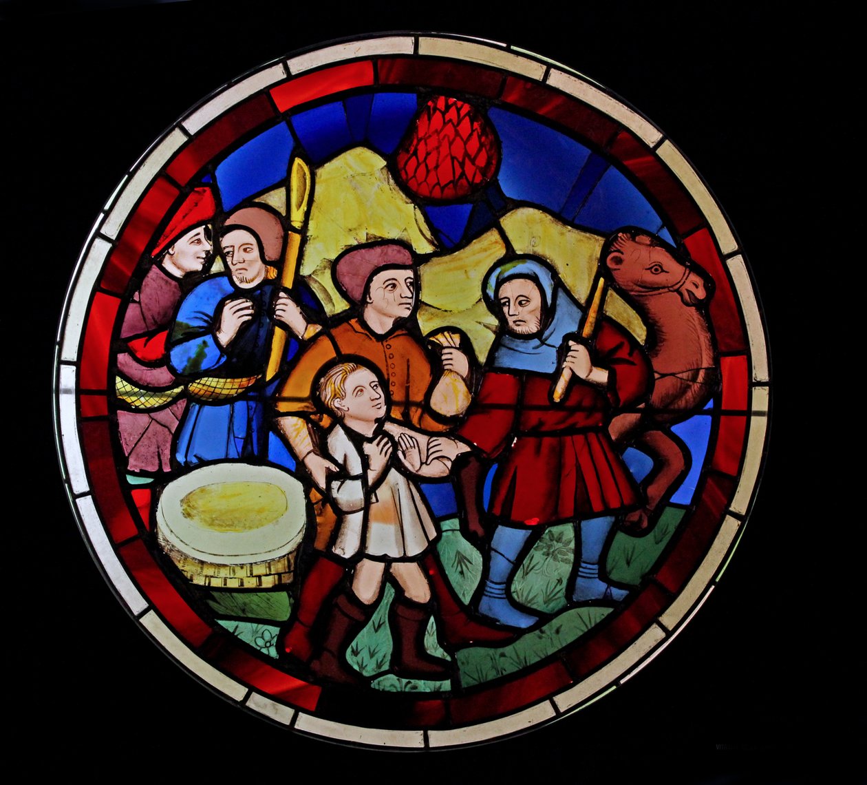 Retratando Joseph sendo vendido por seus irmãos, ex Ste Chapelle, Bay N de French School