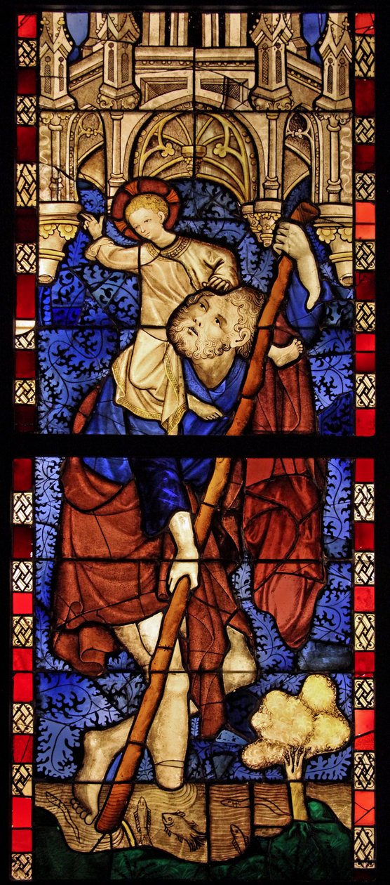 Retratando St Christopher, originalmente de uma igreja em Colônia de French School