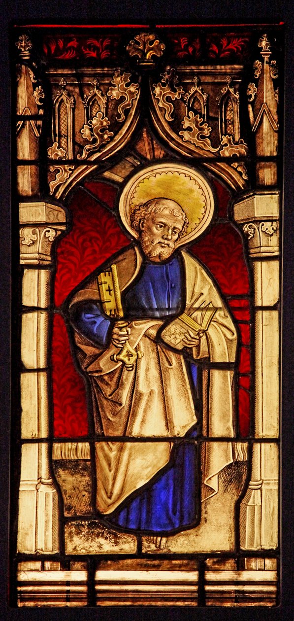 Retratando St Peter, originalmente do Alto Reno de French School
