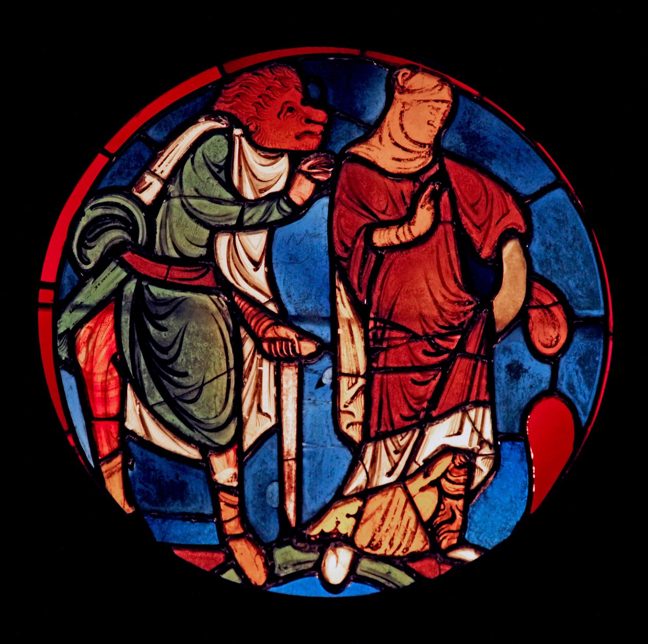 Retratando um demônio e uma mulher, ex Ste Chapelle, baía D de French School