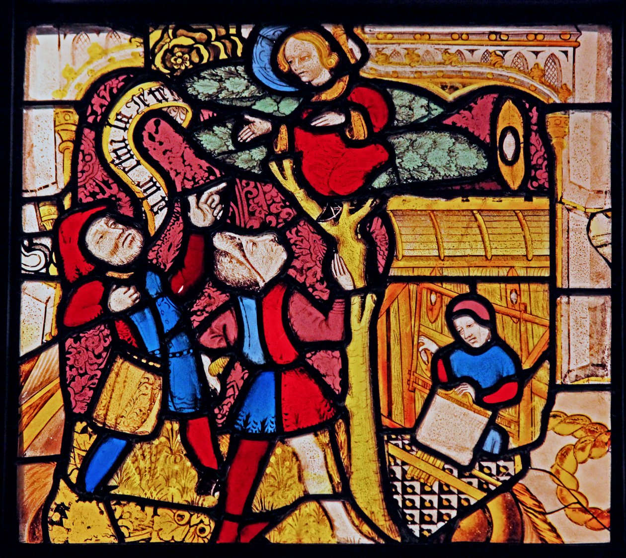 Retratando uma cena da vida de St Lie, ex Hotel Dieu, Provins de French School