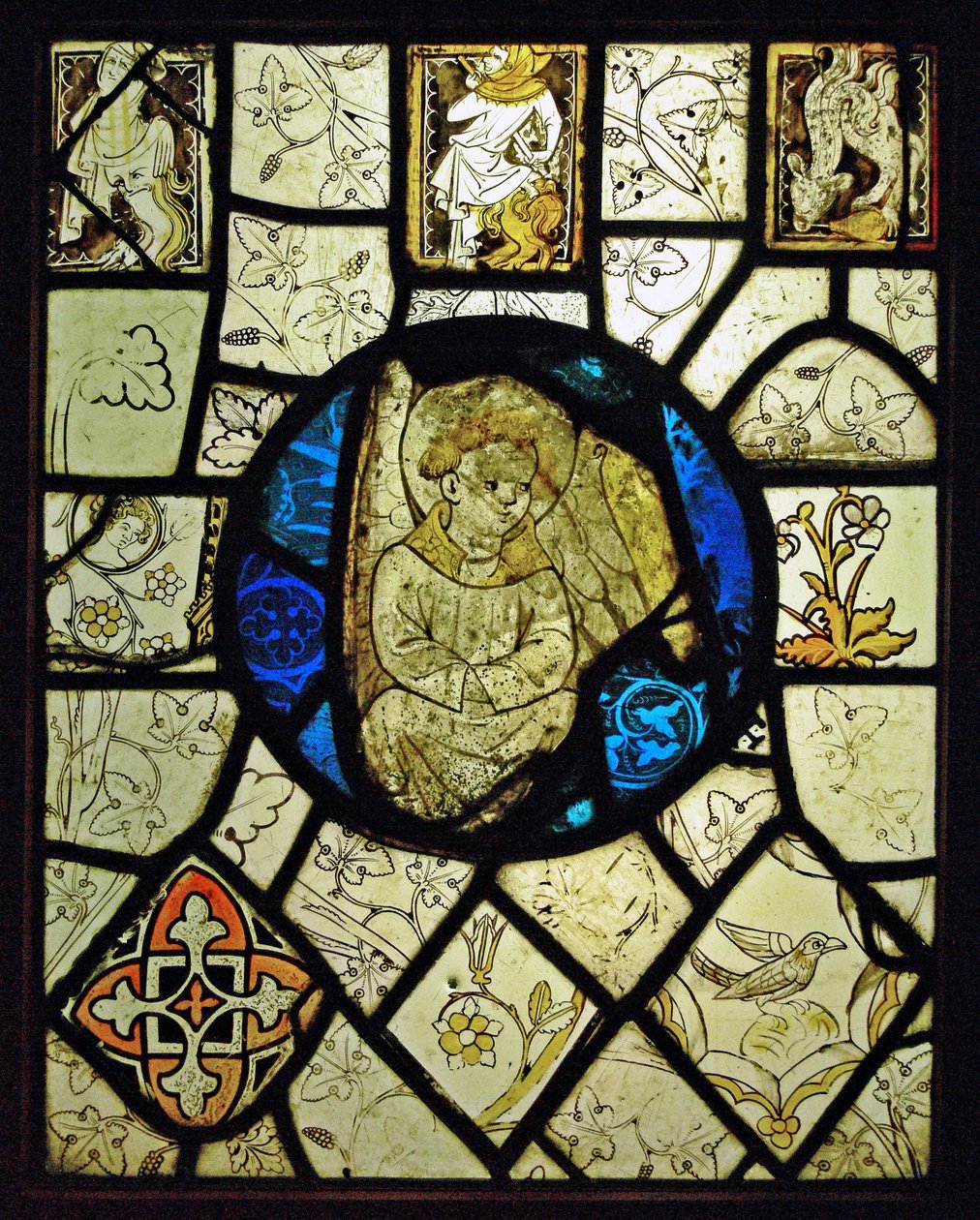 Retratando grisalha com grotescos e um anjo; Normandia de French School