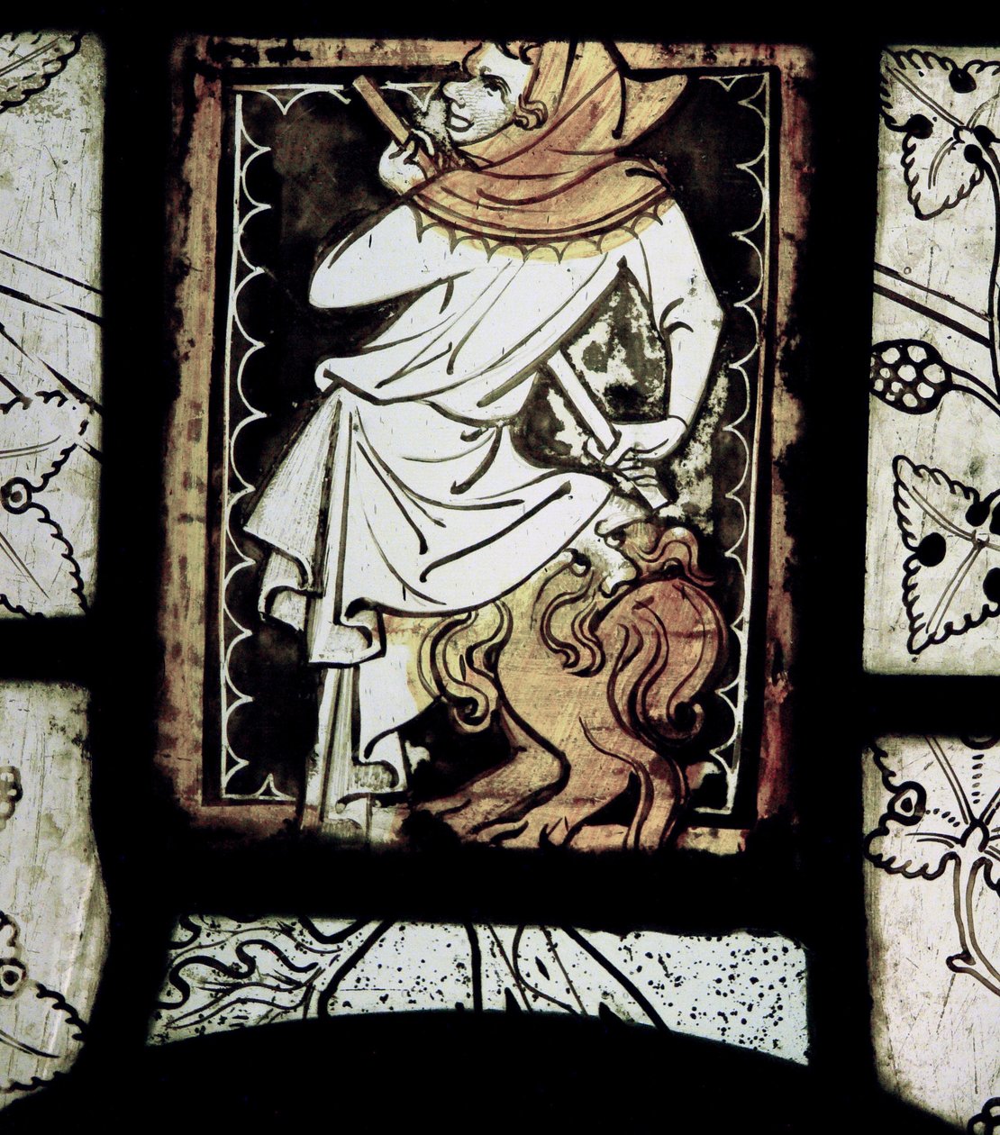 Representando grisaille com grotescos; da Normandia de French School