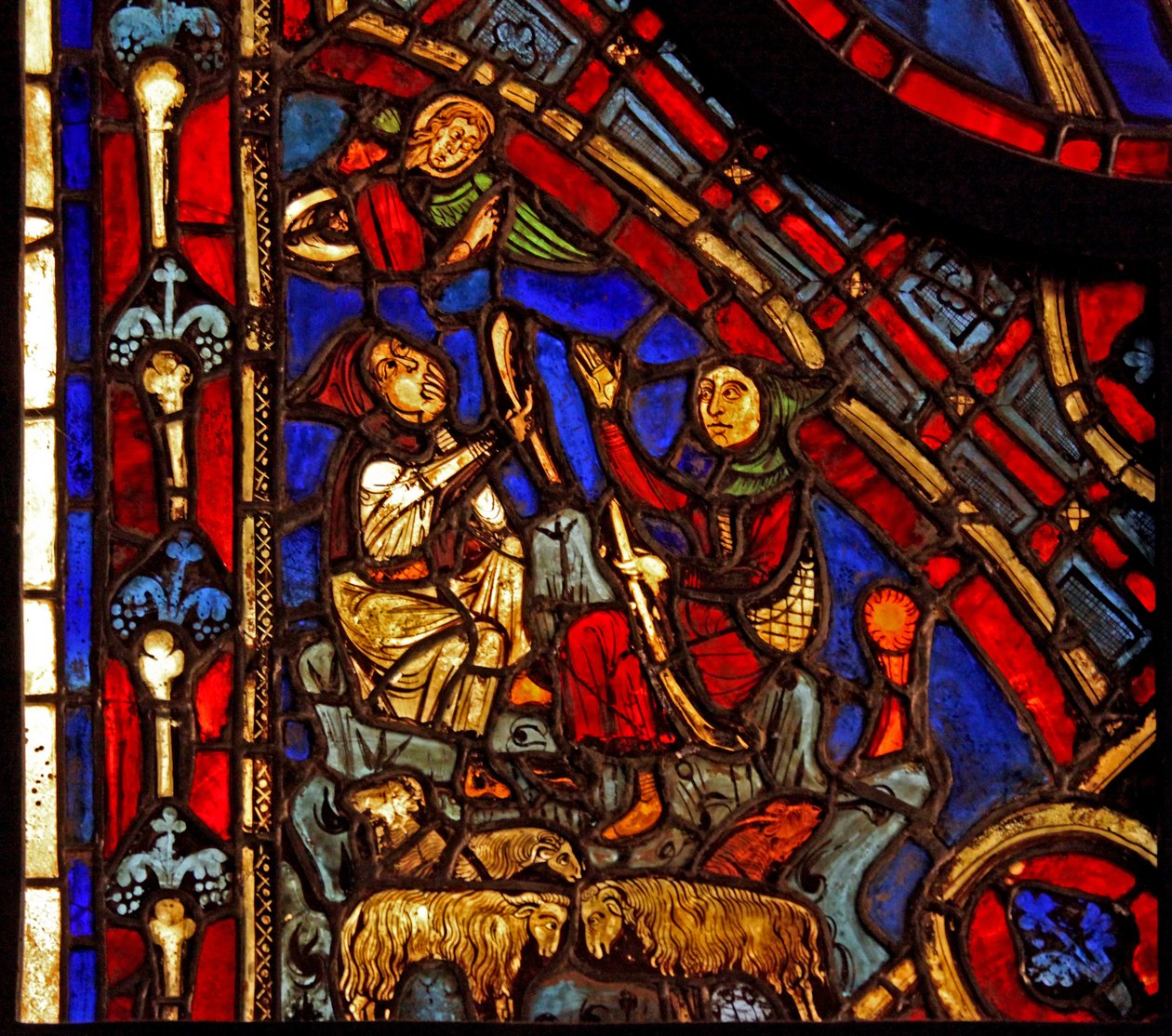 Retratando a Anunciação aos Pastores (ex Varennes-Jarcy - originalmente da Abadia de Gercy) de French School