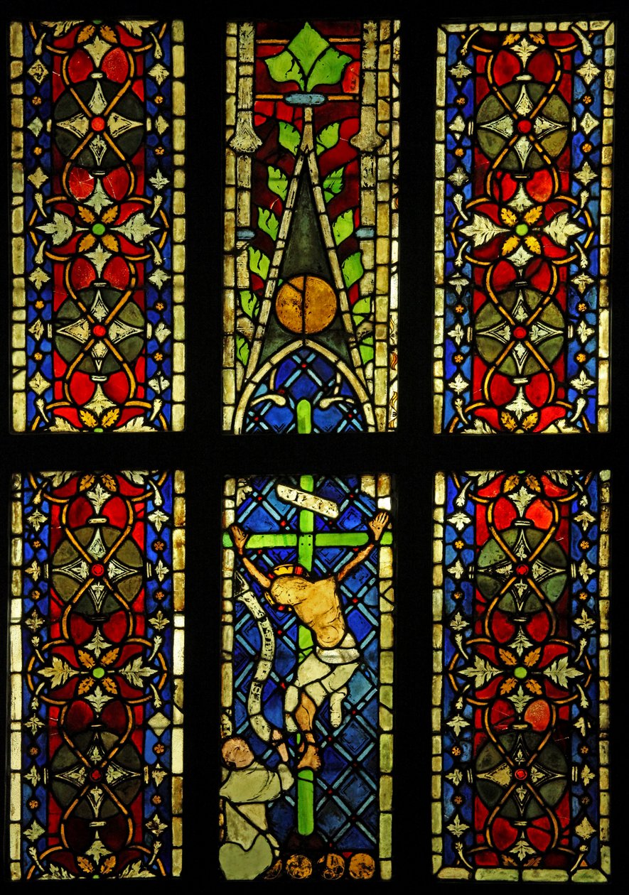 Retratando a crucificação originalmente da igreja dos franciscanos de São Colmar de French School